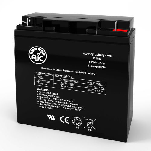 AJC&#174; UltraTech UT12180 Lawn and Garden Replacement Battery 18Ah, 12V, NB