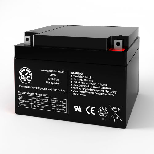 AJC&#174; CooPower CPH12-24 Sealed Lead Acid Replacement Battery 26Ah, 12V, NB