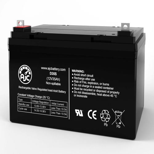 AJC&#174; Damaco Child's Elite 14 x 14 Mobility Scooter Replacement Battery 35Ah, 12V, NB