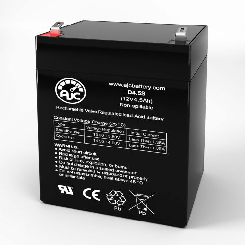 AJC® Portalac GS PE4.5 Emergency Light Replacement Battery 4.5Ah, 12V, F1