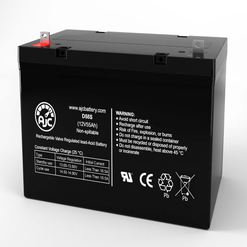 AJC&#174; Golden Technologies GP-201-R Mobility Scooter Replacement Battery 55Ah, 12V, NB