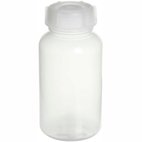 Bel-Art Heavy Duty Closure Bottle 109060500, LDPE, 500ml, Clear, Wide Mouth, 6/PK