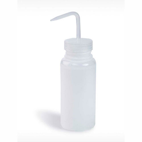 Bel-Art LDPE Wash Bottles 116200500, 500ml, Natural Cap, Wide Mouth, 6/PK