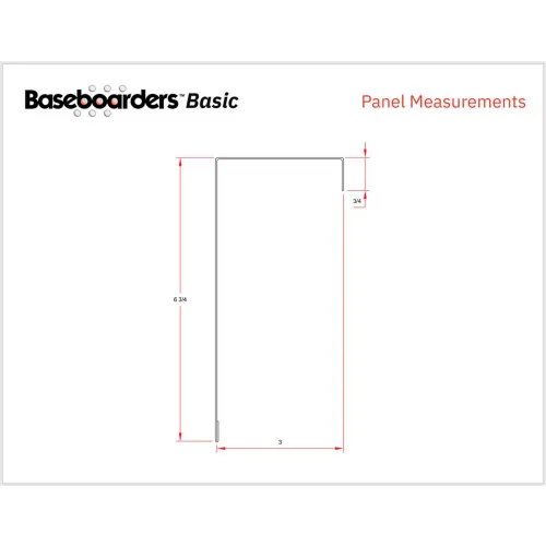 Baseboarders® Basic Series 4 ft Steel Easy Slip-on Baseboard Heater Cover,  White