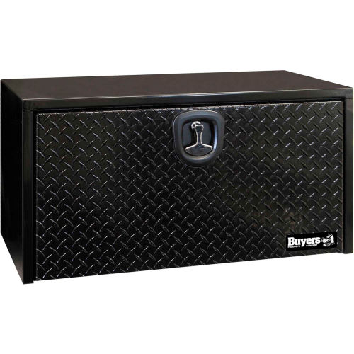 Buyers Steel Underbody Truck Box W/ Diamond Tread Aluminum Door - Black 18x18x36 - 1702505