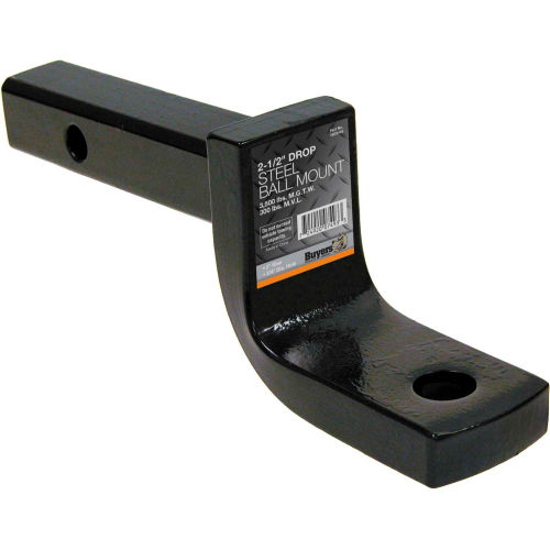 Buyers Products 1-1/4" Ball Mount w/ 2-1/2" Drop x 7" Long Tube - 1803105