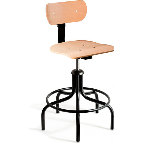 Bevco 1302/5 Swivel Shop Stool Plywood with Steel Base and 19