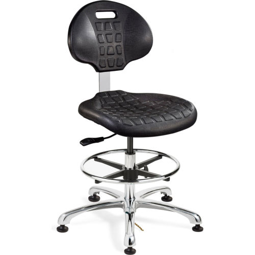 Bevco 7350E Everlast Series Industrial ESD-Safe Polyurethane Chair with Aluminum Base 17-1/2-25