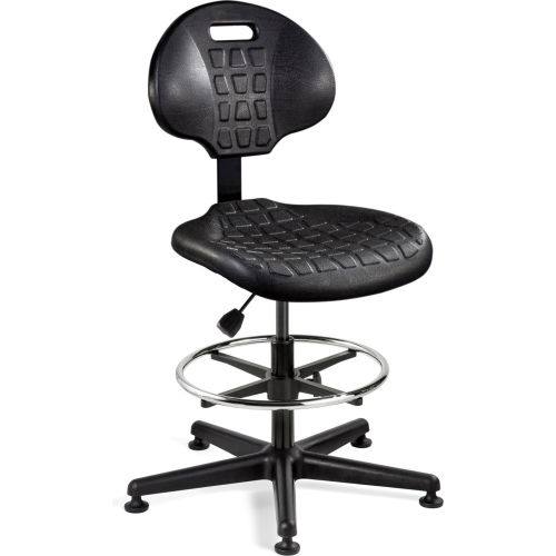 21 to 31 Height Adjustment 18 Dia Adjustable Chrome Bevco 7500 Ergonomic Standard Chair Black Reinforced Plastic Base 