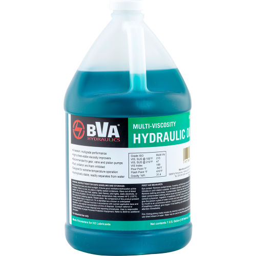BVA Premium Hydraulic Oil Shear Stable, MultiViscosity Antiwear, 1 Gallon