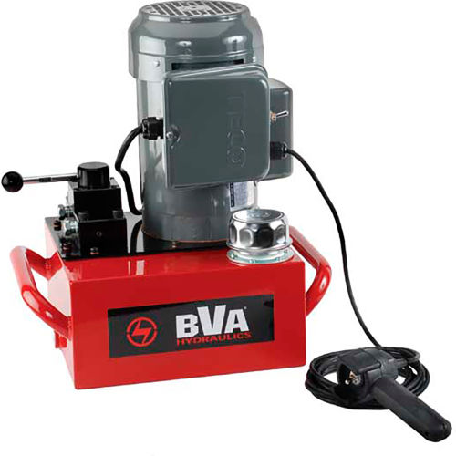 BVA Hydraulic Electric Pump, 1 HP, 2 Gallon, 3 Way/3 Position Manual