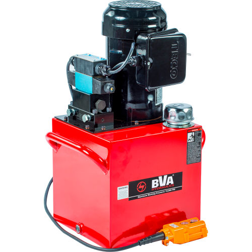 BVA Hydraulic Electric Pump, 1.5 HP, 5 Gallon, 4 Way/3 Position