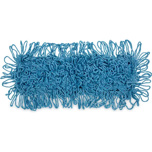 Mop Head, Dust, Looped-End, Cotton/Synthetic Fibers, 18 x 5, Blue Mop Head, Dust, Looped-End, Cotton/Synthetic Fibers, 18 x 5, Blue