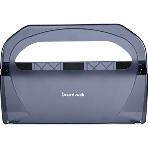 Boardwalk&#174; Toilet Seat Cover Dispenser, 17.25"W x 3.13"D x 11.75"H - Smoke Black