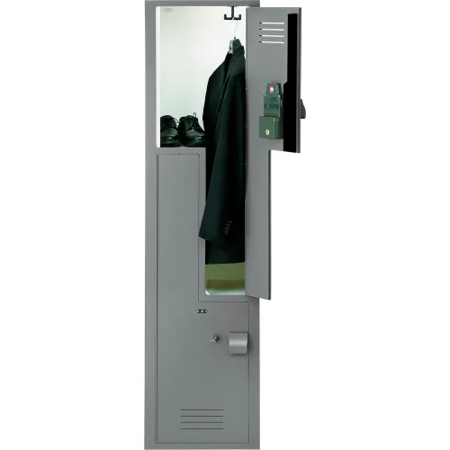 Bradley® 2-Tier 2 Door Wardrobe Z-Locker w/ Padlock Hasp, 15