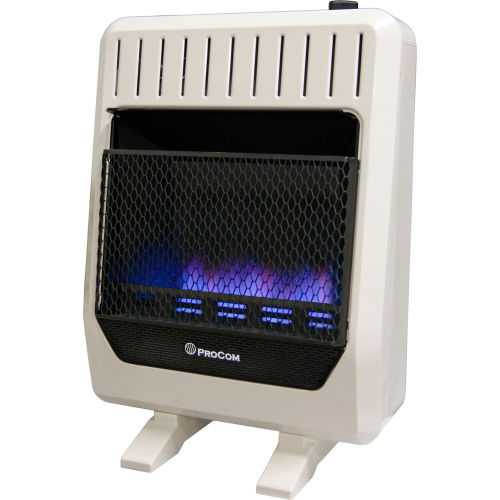 ProCom Ventless Dual Fuel Blue Flame Wall Heater W/ Blower & Base Feet ...