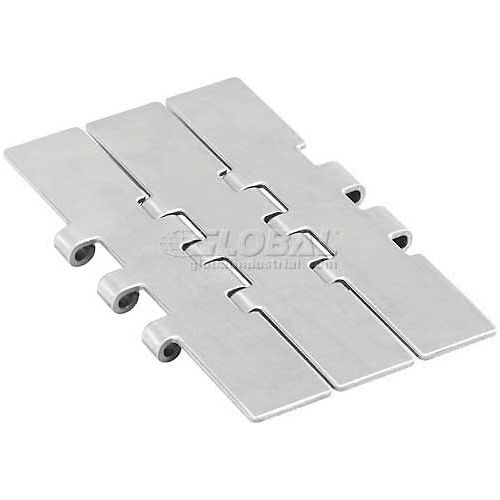 HabaCHAIN, 800, Slat Top Chain, Double Hinge, Straight, HD, Carbon Steel, 10'L, 7.5"W