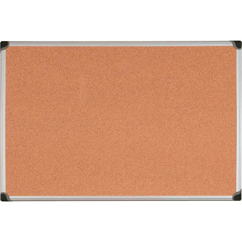 MasterVision Maya Cork Bulletin Board, 18" X 24", Aluminum Frame