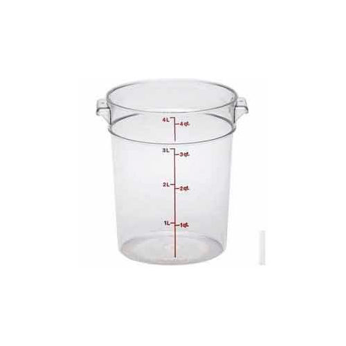 Cambro® Round Storage Container, 8-3/16" Dia. x 8-9/16"H, Clear - Pkg Qty 12