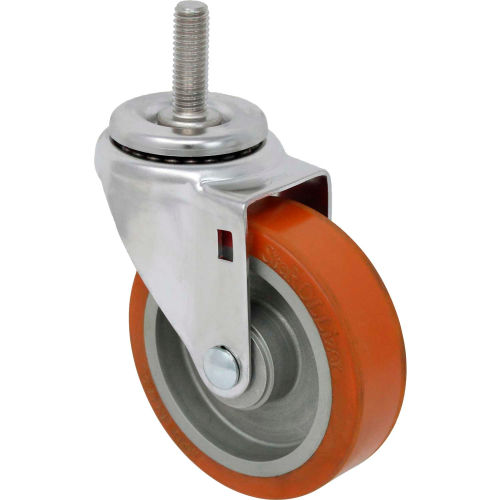 Durable Superior Casters Swivel Stem Caster - 4&quot;Dia. Sterolizer, Threaded with 1-1/2&quot;H Stem