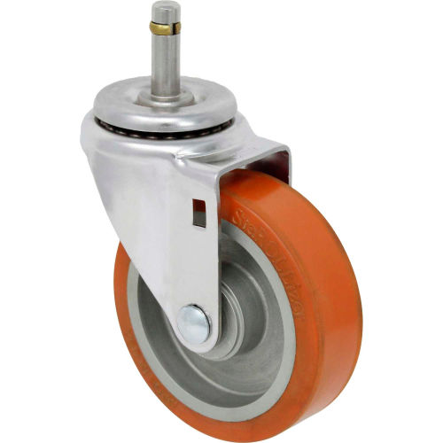 Durable Superior Casters Swivel Stem Caster - 4"Dia. Sterolizer, Grip Ring with 1-3/8"H Stem
