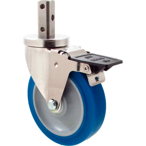 Durable Superior Casters Swivel Stem Caster - 3"Dia. Nomadic with Tech Lock, 2"H Stem