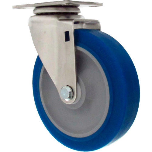 Durable Superior Casters Swivel Top Plate Caster - 4"Dia. Nomadic with No Brake