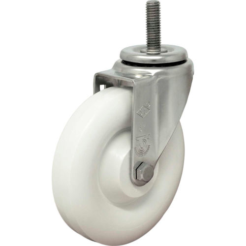 Durable Superior Casters Swivel Stem Caster - 4"Dia. Poly with 1-1/2"H Stem - 350 Lb. Cap.