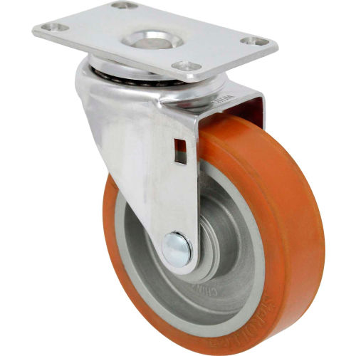 Durable Superior Casters Swivel Top Plate Caster - 4&quot;Dia. Sterolizer with No Brake with SS Core