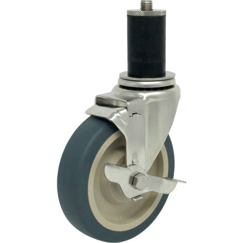 Durable Superior Casters Swivel Expansion Stem Caster - 3&quot;Dia. Thermo-Pro, Bore, Tech Lk Brk
