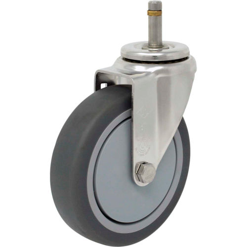 Durable Superior Casters Swivel Stem Caster - 4"Dia. Thermo-Pro, Grip Ring with 1-3/8"H Stem