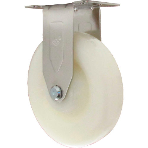 Durable Superior Casters Rigid Top Plate Caster - 4&quot;Dia. Nylon with No Brake