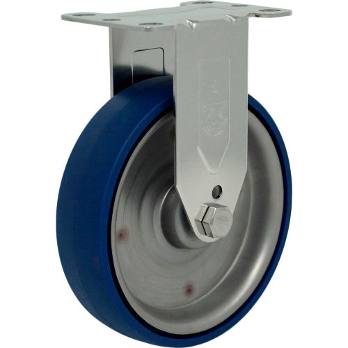 Durable Superior Casters Rigid Top Plate Caster - 5"Dia. Stainless Disc with No Brake