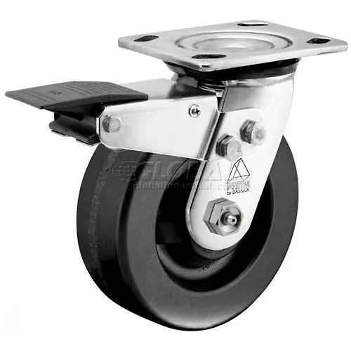 Bassick® Prism Stainless Steel Total Lock Swivel Caster - Phenolic