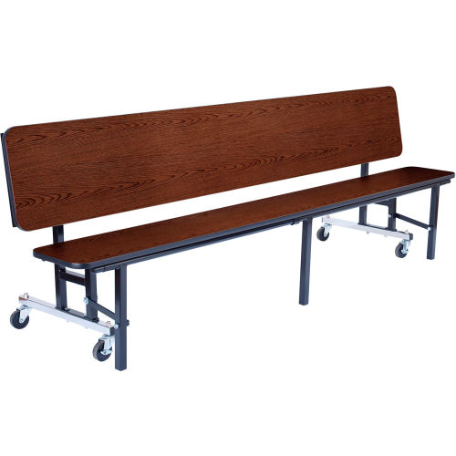 NPS&#174; 7' Mobile Convertible Bench Unit - MDF Top - Walnut