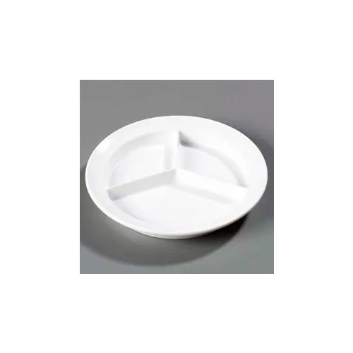 White 8 Compartment Plate