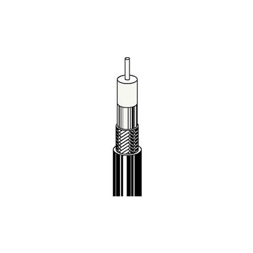 Convergent 5203BK1B RG6/U 18AWG CATV Coaxial Cable Copper Clad Steel 100% Foil Shield 1000Ft Box blk