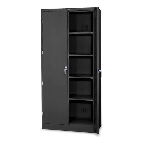Tennsco Deluxe All-Welded Storage Cabinet, 36&quot;Wx24&quot;Dx78&quot;H, Black