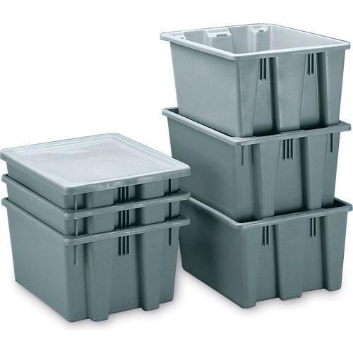 Rubbermaid Palletote Box FG172100GRAY 1.3 Cu. Ft. - Pkg Qty 10