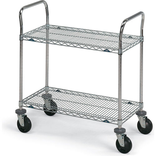 Metro® Super Erecta Steel Wire Utility Cart w/2 Shelves, 150 lb. Capacity, 36"L x 24"W x 39"H