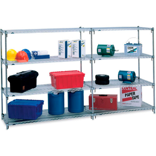 Metro, Chrome, 4 Tier, Wire Shelving Starter Unit, 36 Metro, Chrome, 4 Tier, Wire Shelving Starter Unit, 36