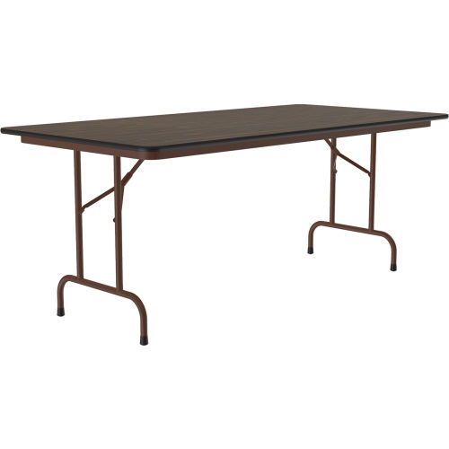 Correll Folding Table - Laminate - 36" X 96" - Walnut