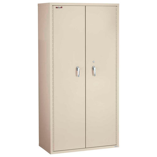 FireKing® Fireproof Storage Cabinet w/End Tab Inserts CF7236-MDAW 36 x 19-1/4 x 72 Arctic White