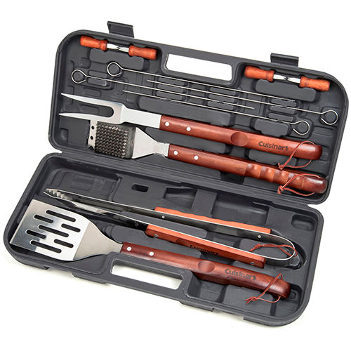 Cuisinart 13-Piece Wooden Handle Grilling Set