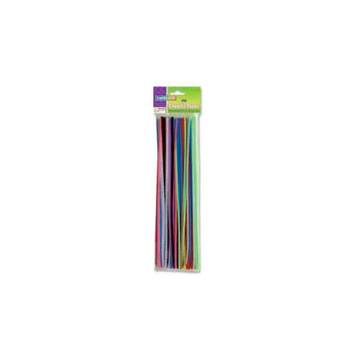 Chenille Kraft&#174; Regular Chenille Stems, 4mm x 12&quot;L, Assorted, 100 Pieces/Pack