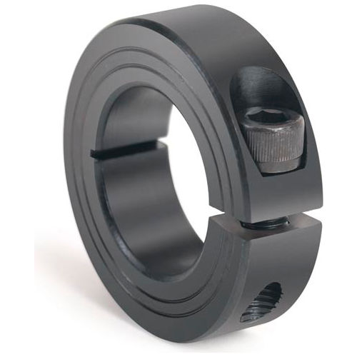 Metric OnePiece Clamping Collar, 12mm, Black Oxide Steel
