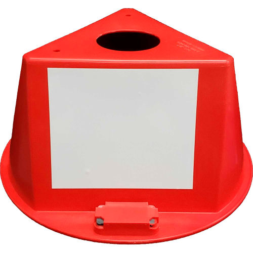 Inventory Control Cone W/ Magnets & Dry Erase Decals, Red