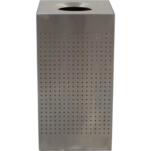 Witt Celestial Series Stainless Steel Square Trash Can, 25 Gallon
