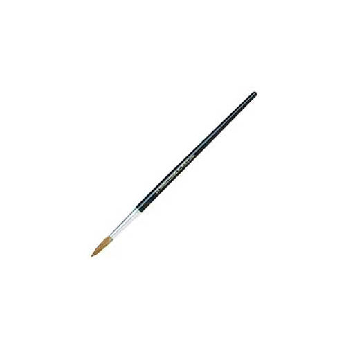 CLI® Round Camel Hair Paint Brushes, No. 12, Aluminum Ferrule, Wood Handle, 12/Pack