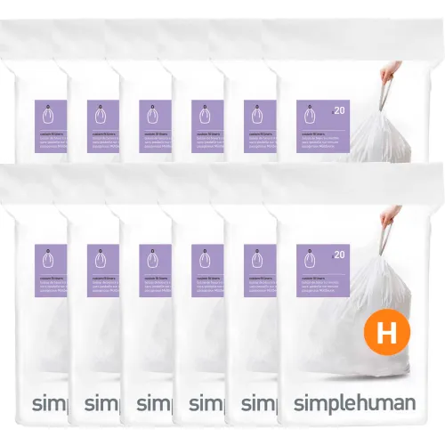 simplehuman® Trash Can Liner Code H - 9 Gallon, 18.5 x 28, 1.18